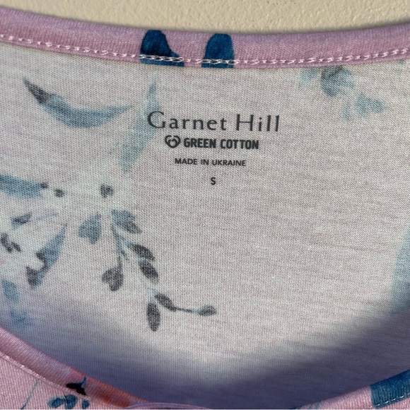 Garnet Hill ~ Sundown Knit Sleep Gown in Lavender Field Floral size Small - Picture 2 of 9